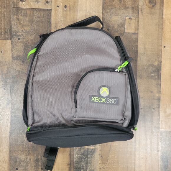 NWOT Xbox 360 Backpack Protective Travel Bag Black Gray Green B69 Authentic